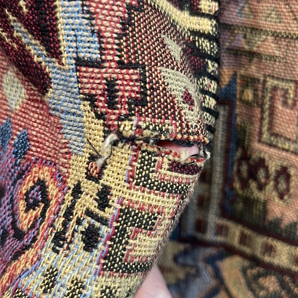 CHEYENNE OUTFITTERS M vintage geometric tapestry jacket coat blazer - Picture 5 of 10